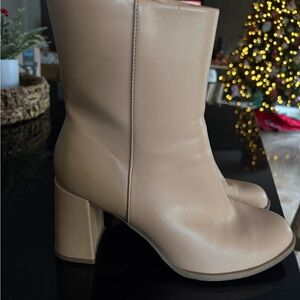 Tan Heeled Boots for Women